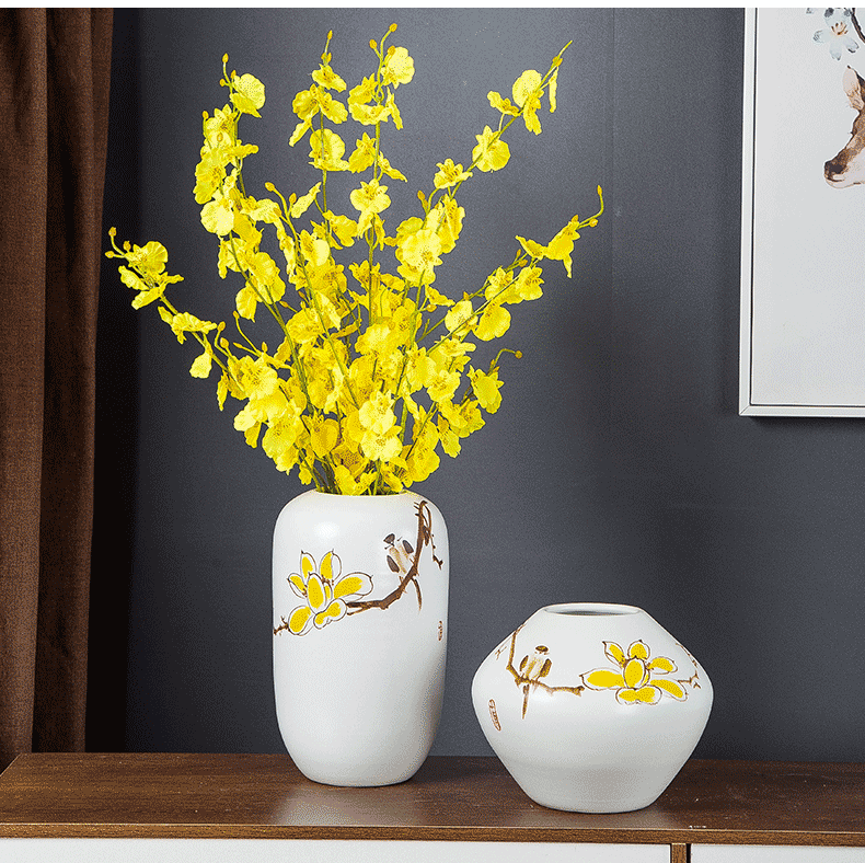 European ceramic vase simulation flower arranging place of new Chinese style household soft adornment porch decoration living room TV cabinet