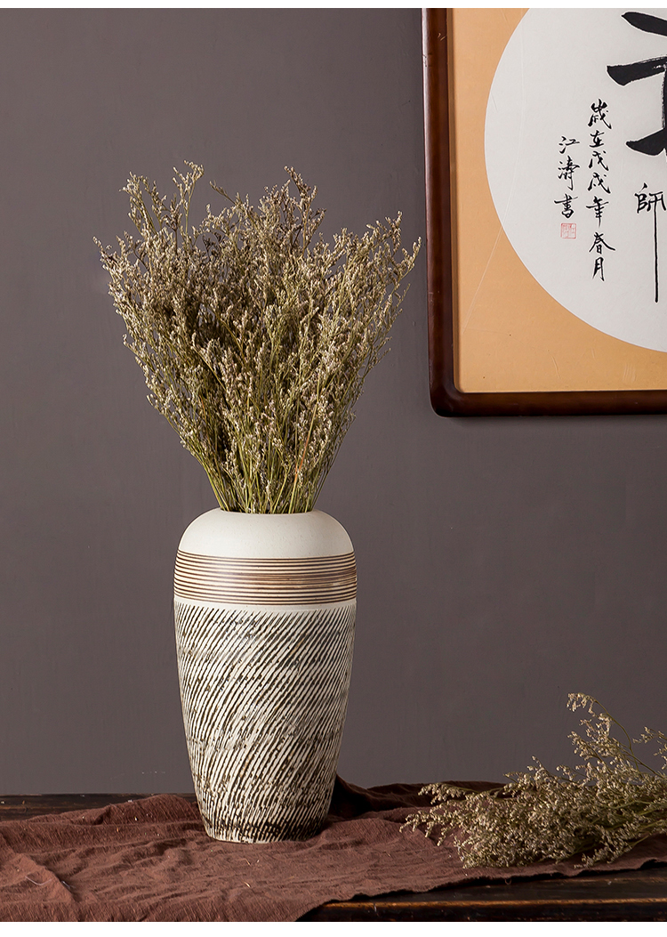 Jingdezhen ceramic vases, I and contracted household hydroponic flowers dried flower arranging flowers furnishing articles sitting room pure and fresh and small table