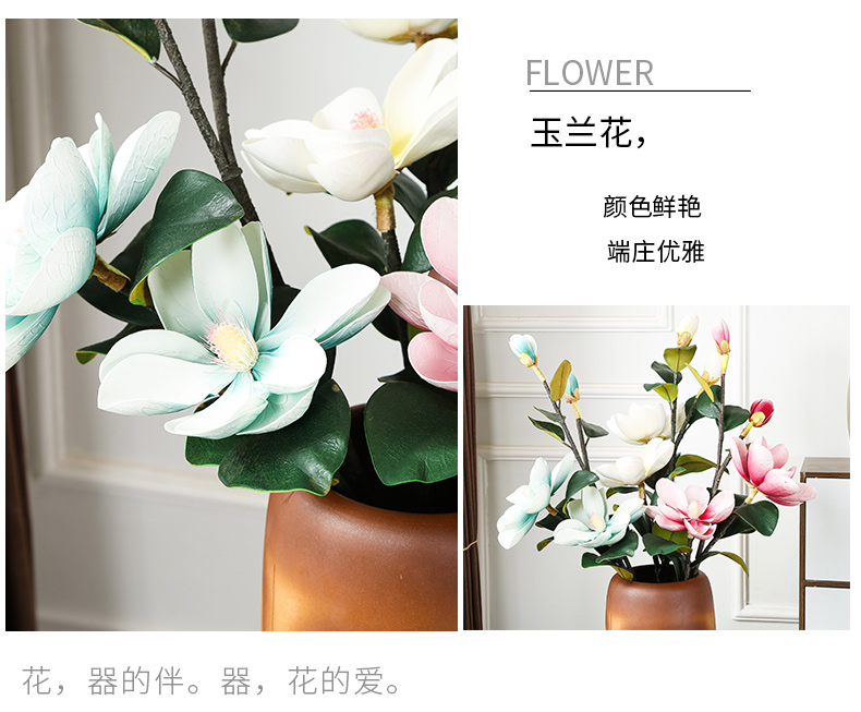 Jingdezhen creativity ground vase gagarin 】 【 large dried flowers flower arrangement sitting room of I and contracted Europe type restoring ancient ways