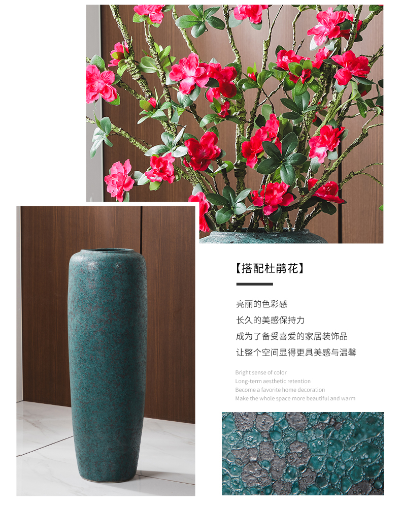 Jingdezhen ground vase large creative ceramic Chinese style restoring ancient ways home furnishing articles dry flower arranging flowers window decoration bottles