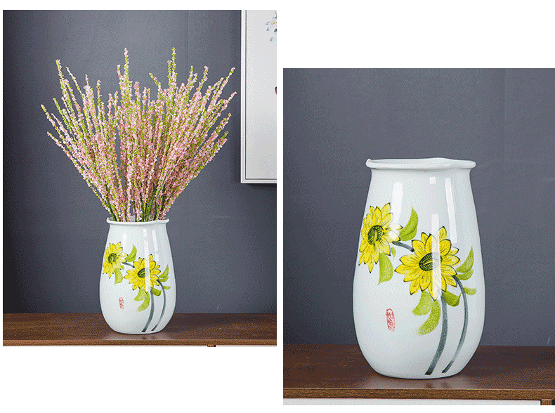 Insert gagarin hand - made ceramic vase simulation flower suit modern household living room table decoration furnishing articles dried flowers