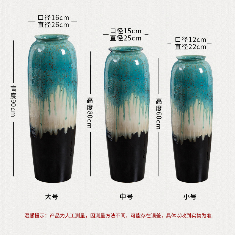 Jingdezhen ground vase large - sized ceramic Chinese style household I and contracted sitting room suit furnishing articles porch flower arranging