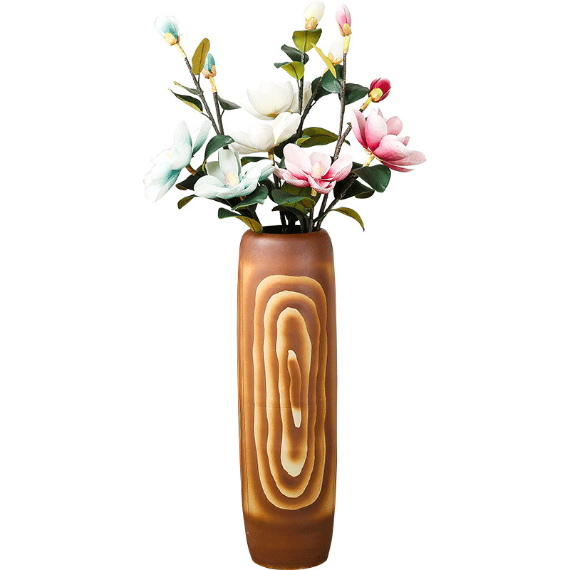 Jingdezhen creativity ground vase gagarin 】 【 large dried flowers flower arrangement sitting room of I and contracted Europe type restoring ancient ways