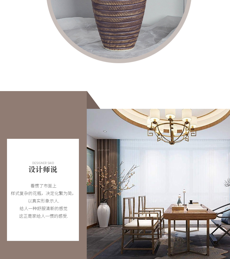 Jingdezhen ceramic vase manual flower arranging flower pot I and contracted home sitting room dry flower arranging flowers mesa furnishing articles