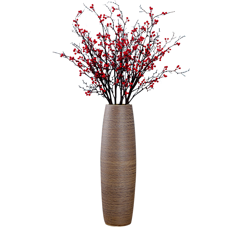 Jingdezhen dried flower vase landing large ceramic decoration I and contracted sitting room place high Europe type restoring ancient ways flower arrangement