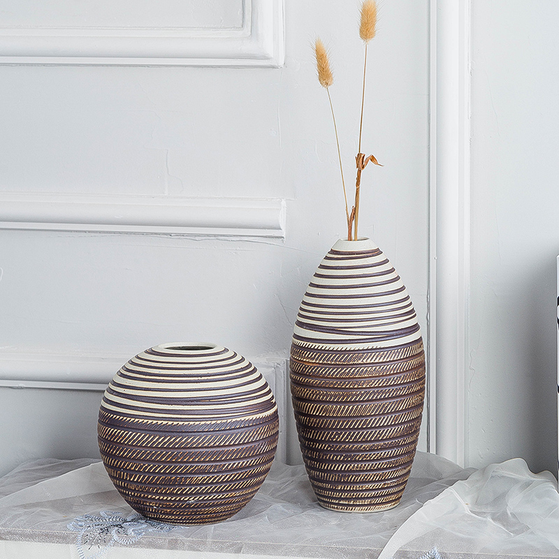 Jingdezhen ceramic vase manual flower arranging flower pot I and contracted home sitting room dry flower arranging flowers mesa furnishing articles
