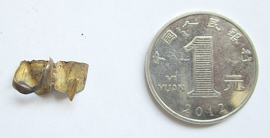 12 years old store Republic of China Non-reincarnation gold texture flakes 0 71 gr Other bags Old bag True ancient playing miscellaneous collection