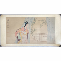 In the 70s Yushan painting school Chinese painting figure lens banner calligraphy and painting calligraphy and painting decoration living room porch 2