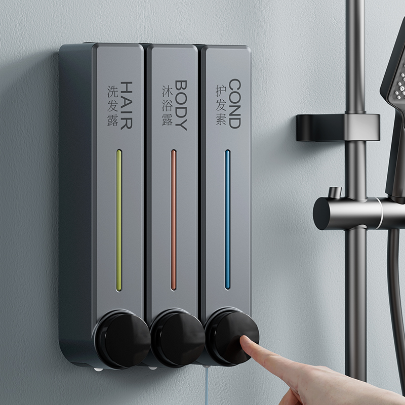 Hotel Guesthouses Soap Dispenser Wall-mounted Hand Sanitizer Wall-mounted Wall Ware Free From Punching Shampoo Body Wash Shampoo shower Box Press Bottle-Taobao