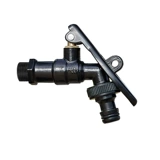 4-точечный полностью медный черный уличный смеситель с замком, антизамерзанием и запиранием, защита от кражи воды, открытый сад, двор, дом