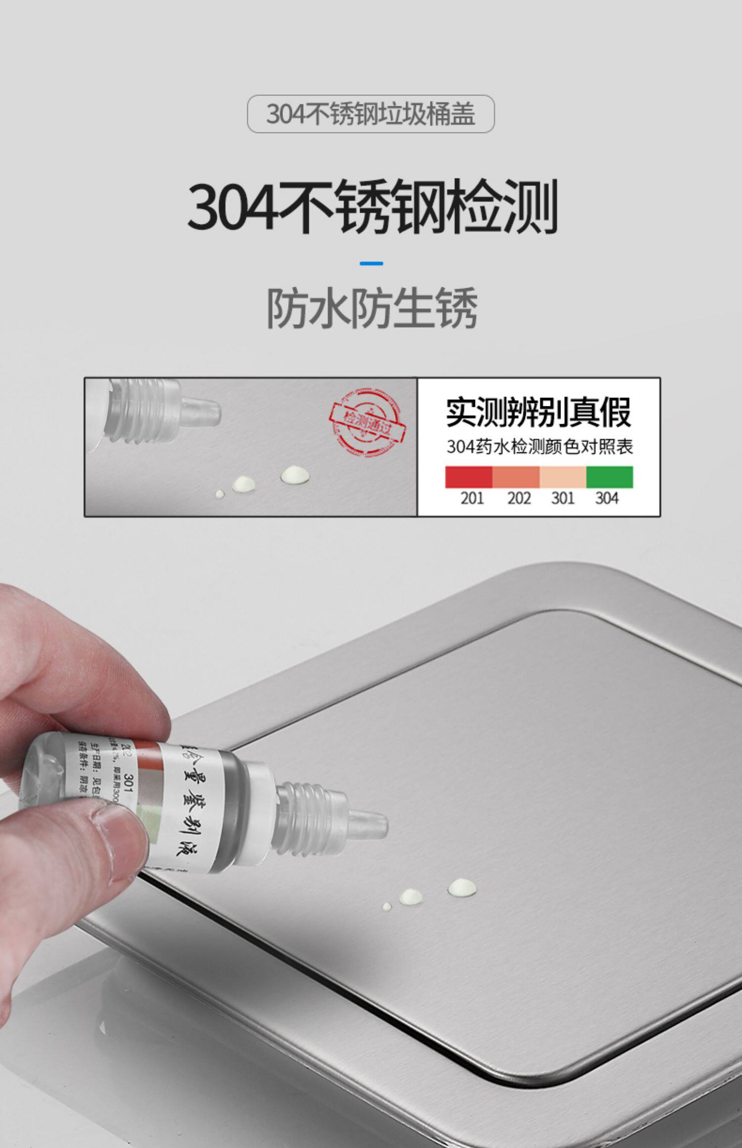 Мусорное ведро 厨房台面盖子橱柜嵌入式不锈钢摇盖黑色翻盖卫生间正方形垃圾桶盖