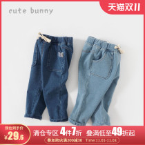 cutebunny childrens clothing baby Autumn boys jeans baby Joker long pants small children casual pants