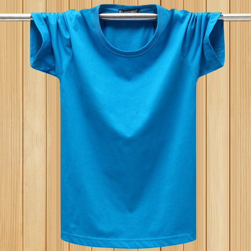 Mùa hè áo khoác ngắn tay áo thun cotton t-shirt đơn giản thở xâm nhập trung niên nam lỏng cha mỏng kích thước lớn