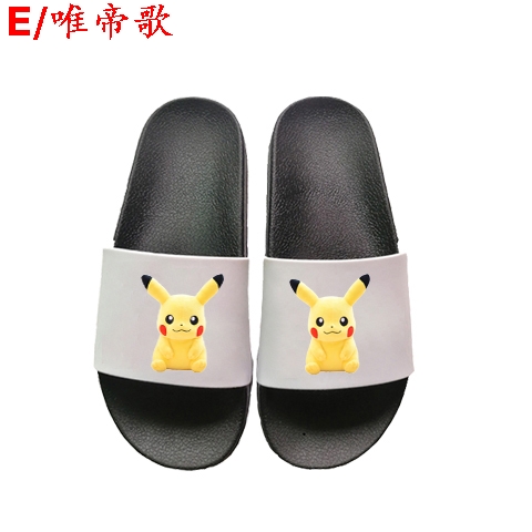 Summer phim hoạt hình Pikachu dép nam thiếu niên và phụ nữ tại đi xe về nhà hàng ngày chống trượt cá tính một dép từ