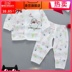 Mùa hè quần áo dài tay bộ đồ lót bông bé pajama synmcon 0-3-6 tháng con trai nữ bé 