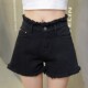 Denim quần short nữ mùa hè mỡ sân 019 eo cao lỏng siêu mỏng 4 điểm lớn 5 điểm mới trên bầu trời lụa 45 điểm.