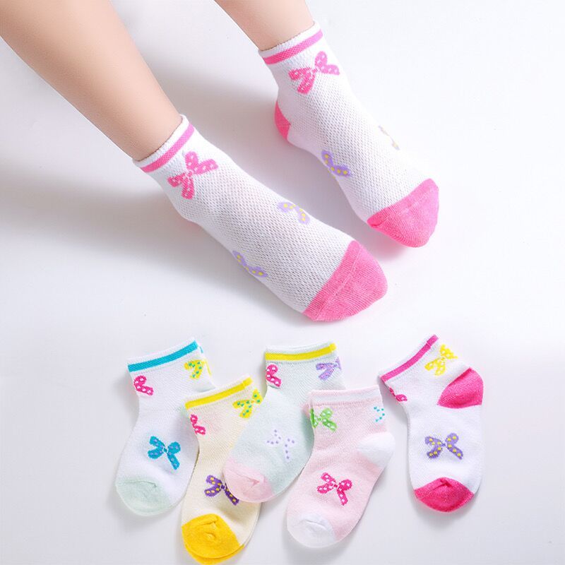 Trẻ em Socks Summer Thin Lưới Thuyền Socks Breathable Cô gái Sock bé Xuân Ice Stocking Kids Socks