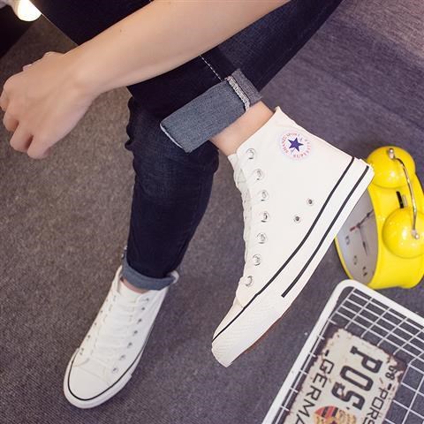 . Gaogang Canvas giày nam Hàn Quốc phiên bản của học sinh giày nam net giày đỏ hipshoes đàn ông của cặp vợ chồng bình thường giày ban nữ vải