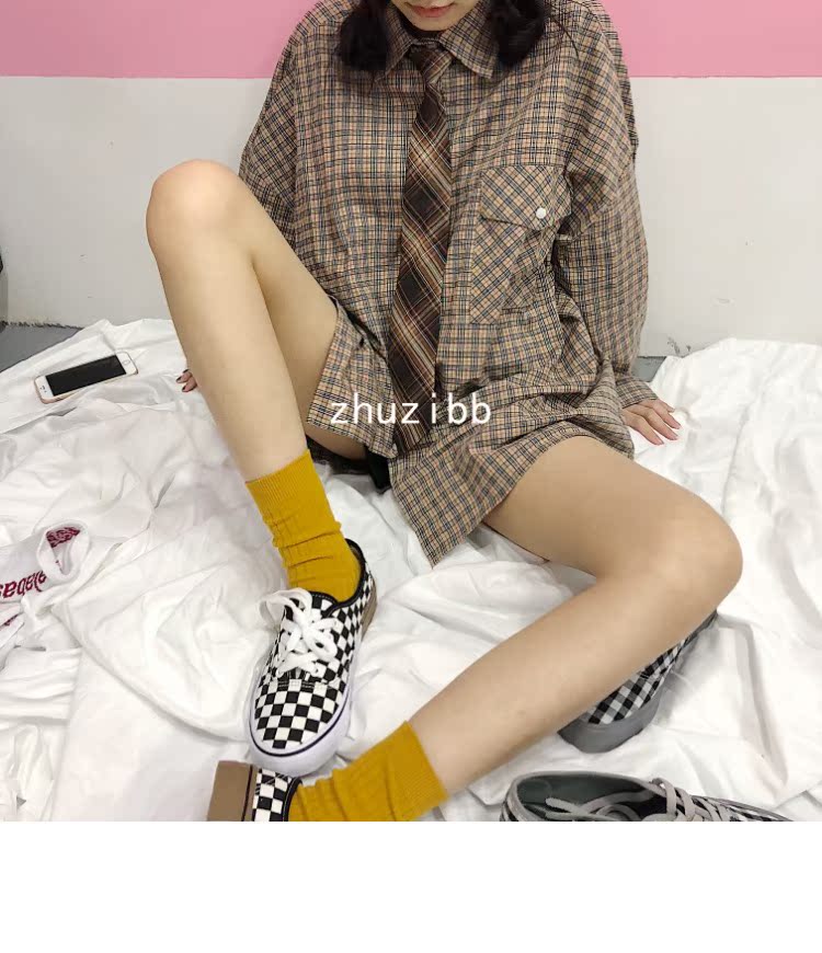 Hạt nhà giày ren-up giày vải Sinh viên Hàn Quốc Giày phong cách Harajuku nữ ulzzang giày kẻ sọc đen trắng giày sneaker