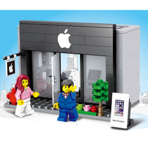 Lego assembled toys benefit intelligence boys and girls mini streetscape building blocks series brain children birthday gift