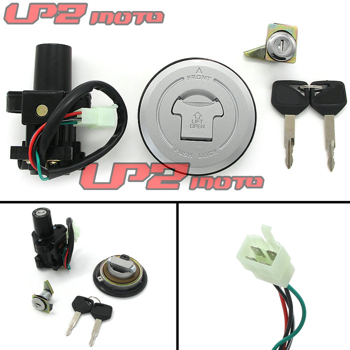Suitable for Honda Hornet 250 Hornet250 large electric door lock key double slot sleeve lock full car lock