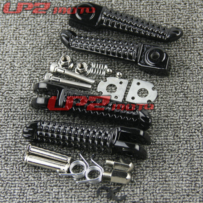 Apply to Yamaha R1 R6 R25 FZ1 FZ6, front and back foot of the black foot