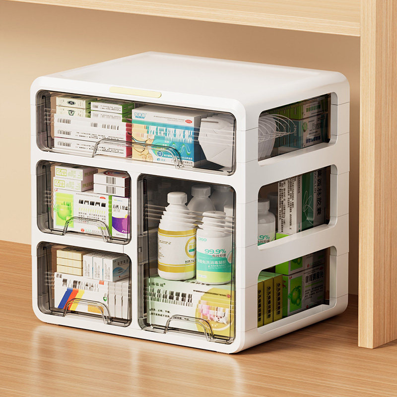 Medicine box Home clothes First aid Drug containing box Pharmaceutical case Sub-g large capacity multilayer drawer small medicine box-Taobao