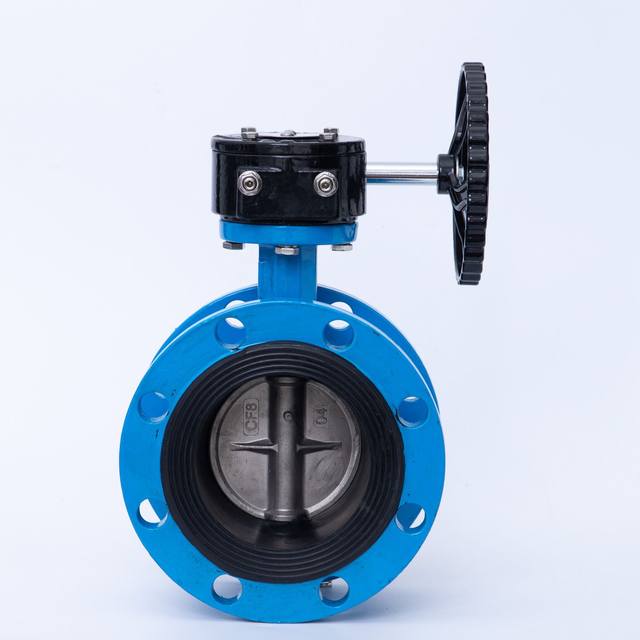 D341X-16Q ຄູ່ມື turbine soft seal flange butterfly valve DN100150200300400500600