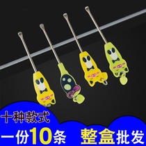 10 whole box wholesale household ear scoop spoon Japanese and American earpick spoon old-fashioned buckle earwax earwax ear cleanser