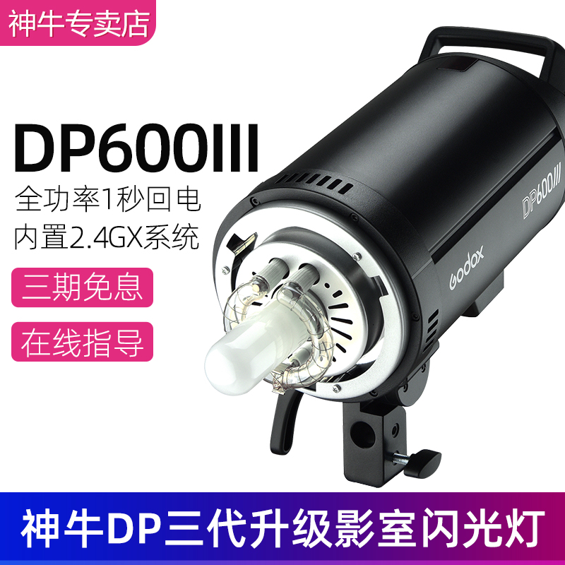 God Bull dp600iii Three generations Photographic lamp Shadow room Professional flash High power 600W-800W-1000W portrait Photo Tonic Light Light Shadow Shed big scene furniture Photographing Lamp Suit
