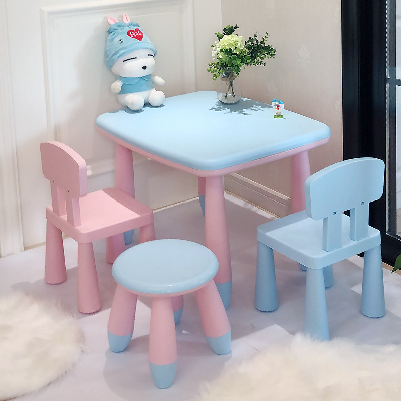 Baby Table Chairs Suit Kindergarten Plastic Table And Chairs Toy Table Games Drawing Table Children's Book Table And Chairs