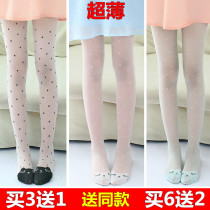 Girls stockings Anti-hook silk pantyhose Summer thin childrens base socks Princess ultra-thin dance socks with socks