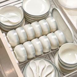 Underglaze Ceramic Bowl and Plate Dinnerware Set for Home Use 2025 New Model High-End Bowls and Chopsticks for Housewarming New Home Tableware