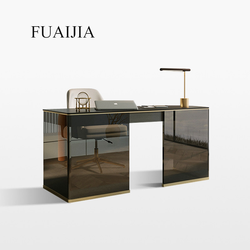 Designer Books Table And Chairs Modern Minimalist Glass Personality Creative Book House Villa Rockboard Desk Art Computer Desk