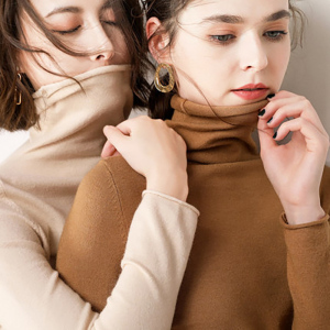 秋冬超美腻百搭堆堆加厚领打底衫