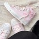 Converse 1970S cherry blossom pink crystal bottom embroidered high top
