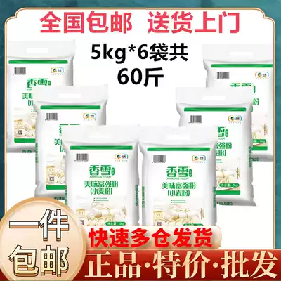 (60kg) Xiangxue delicious rich powder 5kg10kg * 6 bags of wheat flour medium gluten flour household pasta powder