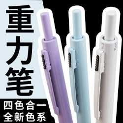 Gravity Sensing Pen, Cool High-Tech Four-In-One Gel Pen, Gravity Pen, Popular Retractable Pencil, Multifunctional Pen, High-Value, High-End Creative Stationery, Metal Multi-Color Pen for Elementary Students, Unique Black Pen
