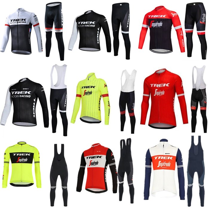 Trek road bike riding clothes spring, autumn and winter plus velvet long-sleeved suit men and women mountain bike cycling clothes custom