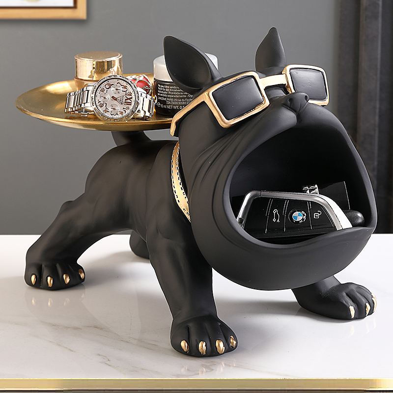 Entryway Key Storage Ornament, Entryway Shoe Cabinet Storage Tray, Light Luxury High-End Living Room Dog Decoration Entryway Key Storage Ornament, Entryway Shoe Cabinet Storage Tray, Light Luxury High-End Living Room Dog Decoration
