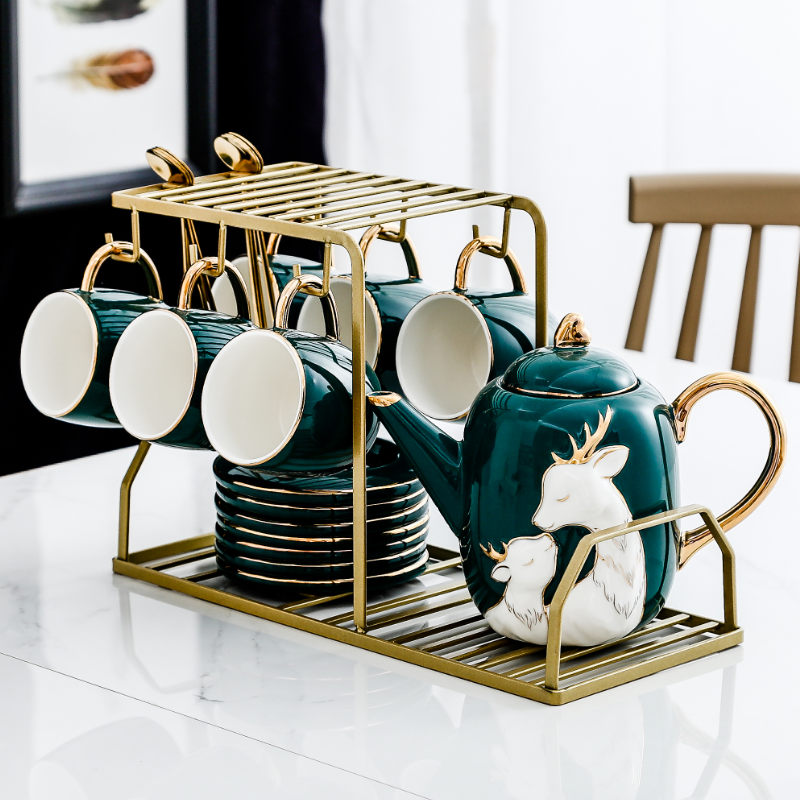 Housewarming gift new home gift New house creative light luxury household teapot cup set to send a wedding gift to the new couple