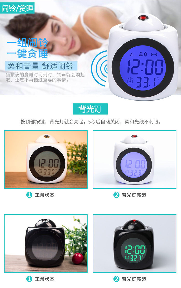Светодиодные будильники Warl/потолочный проект LCD Digital Voice 