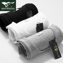 Official store flagship seven wolf men vest pure cotton straddle spring and autumn hanging band loose in the bottom of the man