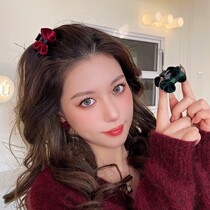 ins retro butterfly knots adorned with cute grip clip small number hairpin hairpin haircut woman sides 2021 new autumn and winter liu sea clamps