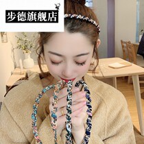 Rhinestone hairband womens fine Korean wild out of the pressure hairpin hairpin hairpin Forest fairy net red head cave headdress