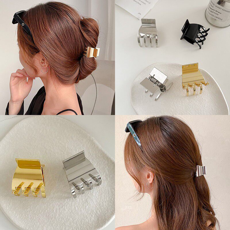 Metal small catch clip female summer mini shark clip headgear back head hairpin high ponytail artifact fixed hairpin