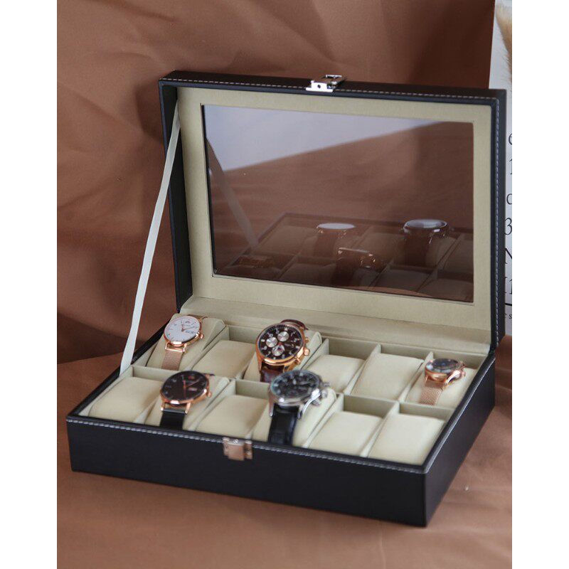 VI-ARICK leather watch box storage box men's watch mechanical watch jewelry box watch box organizer box