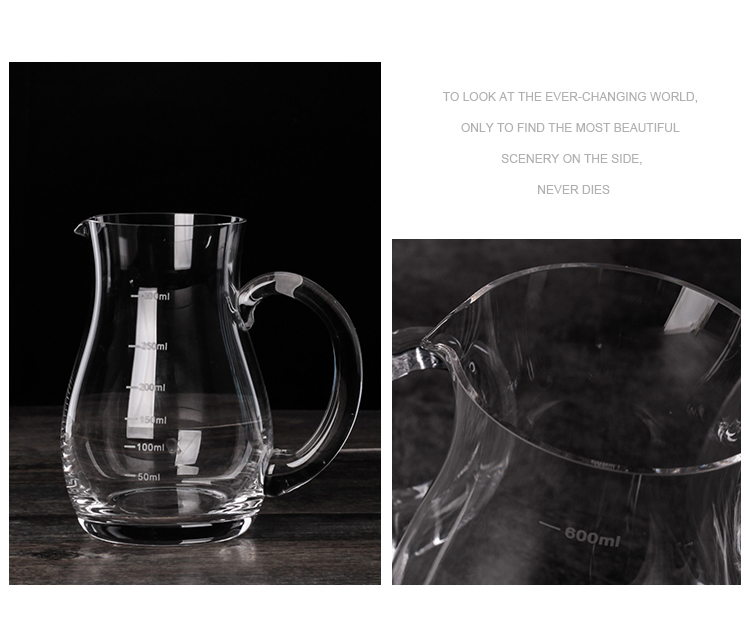 Bình rượu vang trắng không chì chì decanter decanter với quy mô - Rượu vang ly uống rượu vang ocean