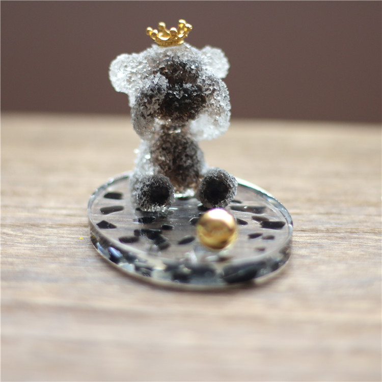 Natural Money Brand New Black Yaoshi Small Bear Drip Glue Mobile Phone Rack Semi-precious Hand Home Swing With Lovely Gift
