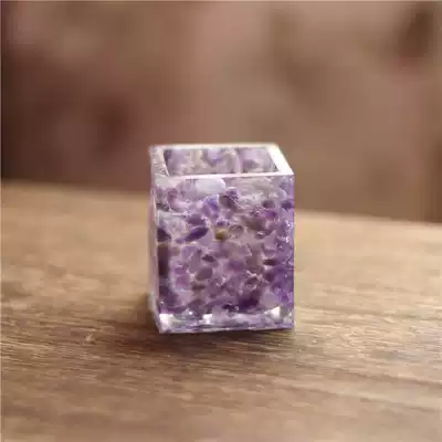 Natural Crystal amethyst gravel semi-precious stone drip pen holder storage pendulum energy stone home office gifts for men and women